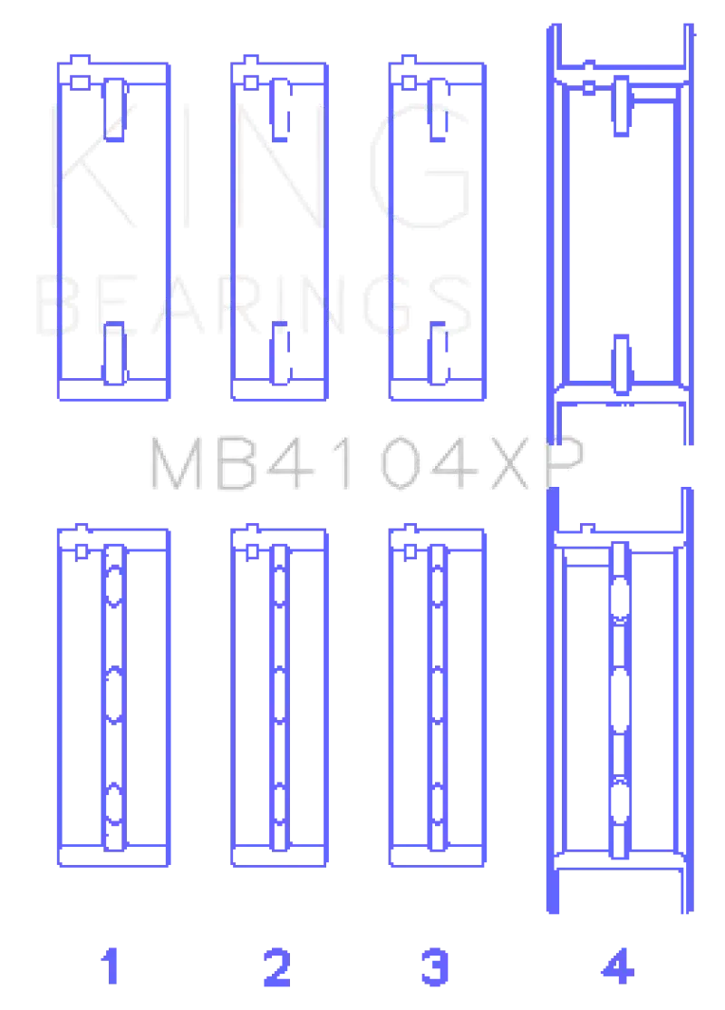 King Nissan VG30DE/VG30DETT (Size STDX) Performance Main Bearing Set - Engine Components