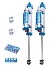 King Shocks 07-18 Jeep Wrangler JK Rear 2.5 Dia Piggy Hose Res 3-5in Lift w/Adjuster (Pair) - Truck & Automotive