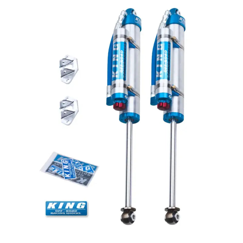 King Shocks 07-18 Jeep Wrangler JK Rear 2.5 Dia Piggy Hose Res 3-5in Lift w/Adjuster (Pair) - Truck & Automotive