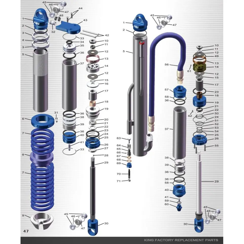 King Shocks 25000-900 King Shocks 2.5 PR Buna Seal Kit .875 Shaft
