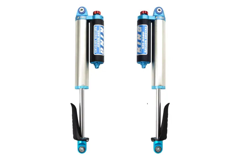Blue and silver King Shocks Diapiggyback Res Shock for Jeep Wrangler JL