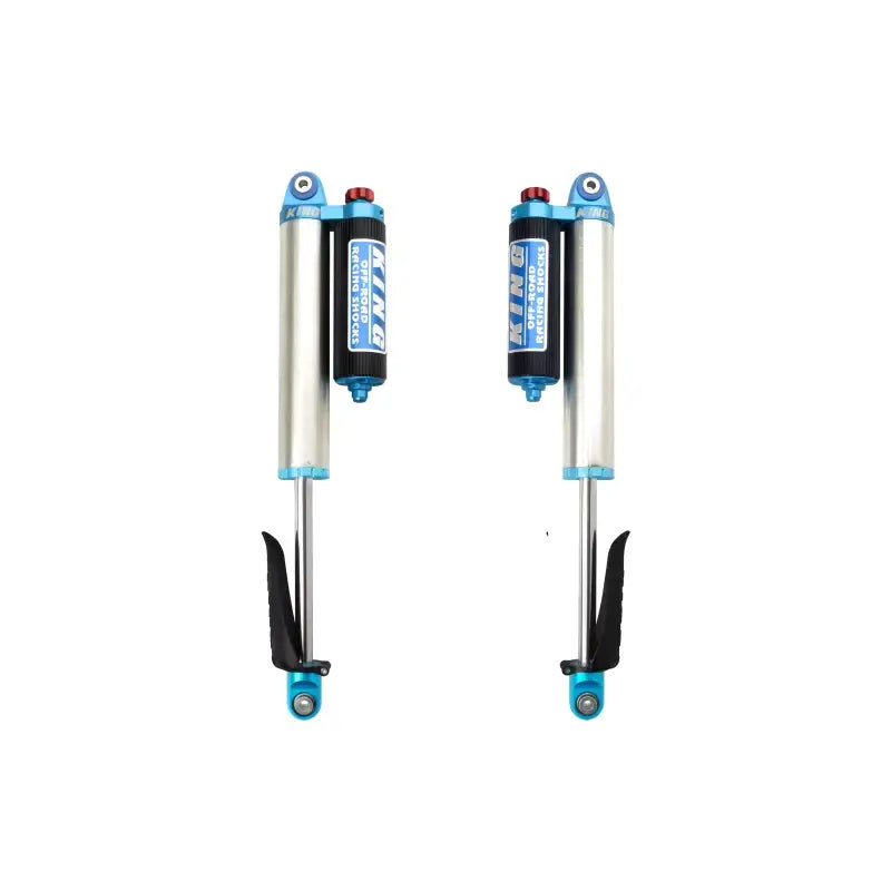 Blue and silver King Shocks Diapiggyback Res Shock for Jeep Wrangler JL