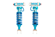 Vibrant blue King Shocks 2.5 dia remote reservoir coilover pair for Ram 1500