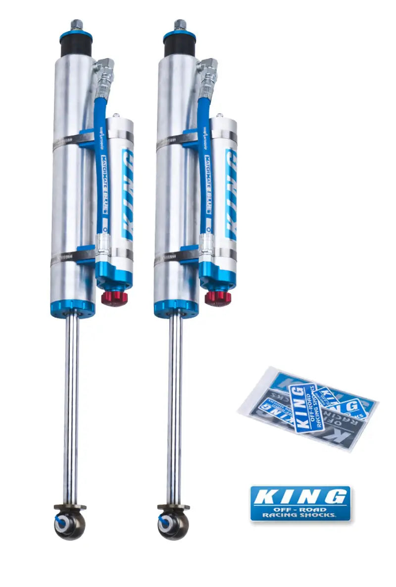 King Shocks 97-06 Jeep Wrangler TJ Front 2.5 Dia Piggy Hose Res Shock 3-5in Lift w/Adjuster (Pair) - Truck & Automotive