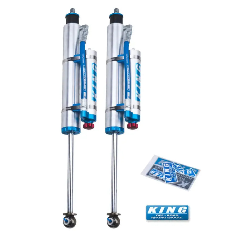 King Shocks 97-06 Jeep Wrangler TJ Front 2.5 Dia Piggy Hose Res Shock 3-5in Lift w/Adjuster (Pair) - Truck & Automotive