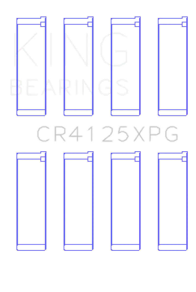 King Subaru EJ20/EJ22/EJ25 (Suites 52mm Journal Size).026 Oversized Tri-Metal Perf Rod Bearing Set - Truck & Automotive