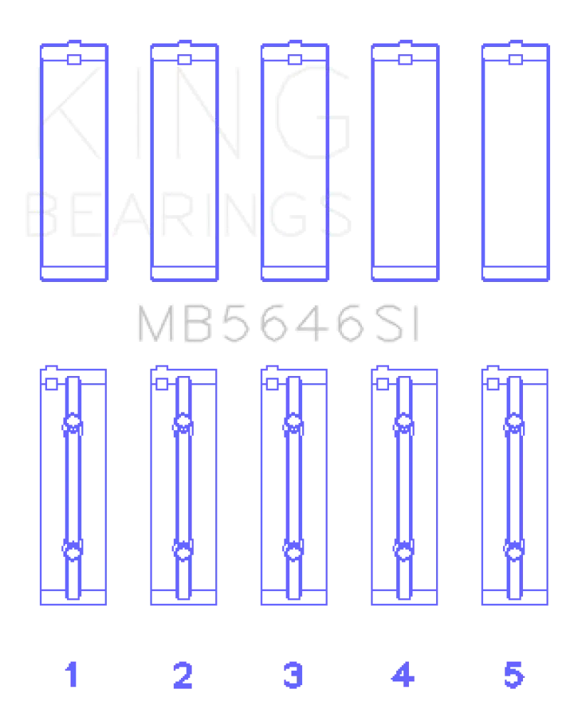 King Toyota 1AZFE/2AZFE Main Bearing Set - MB5646SI