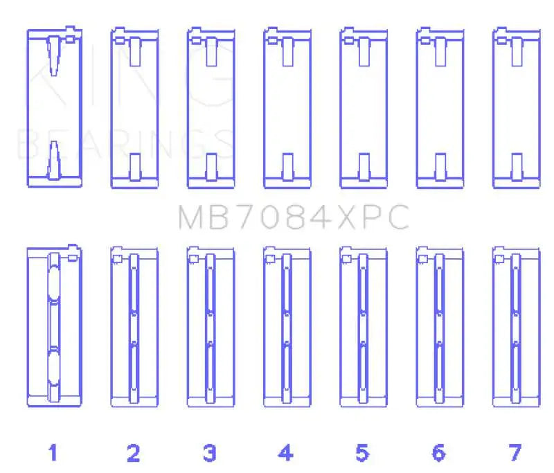 King Toyota 2JZGE/2JZGTE 24V 3.0L (Size STD) pMaxKote Performance Main Bearing Set 
