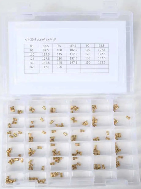 KJK30 Large Round Main Jet Kit 4/Pc Ea. #72.5 152.5