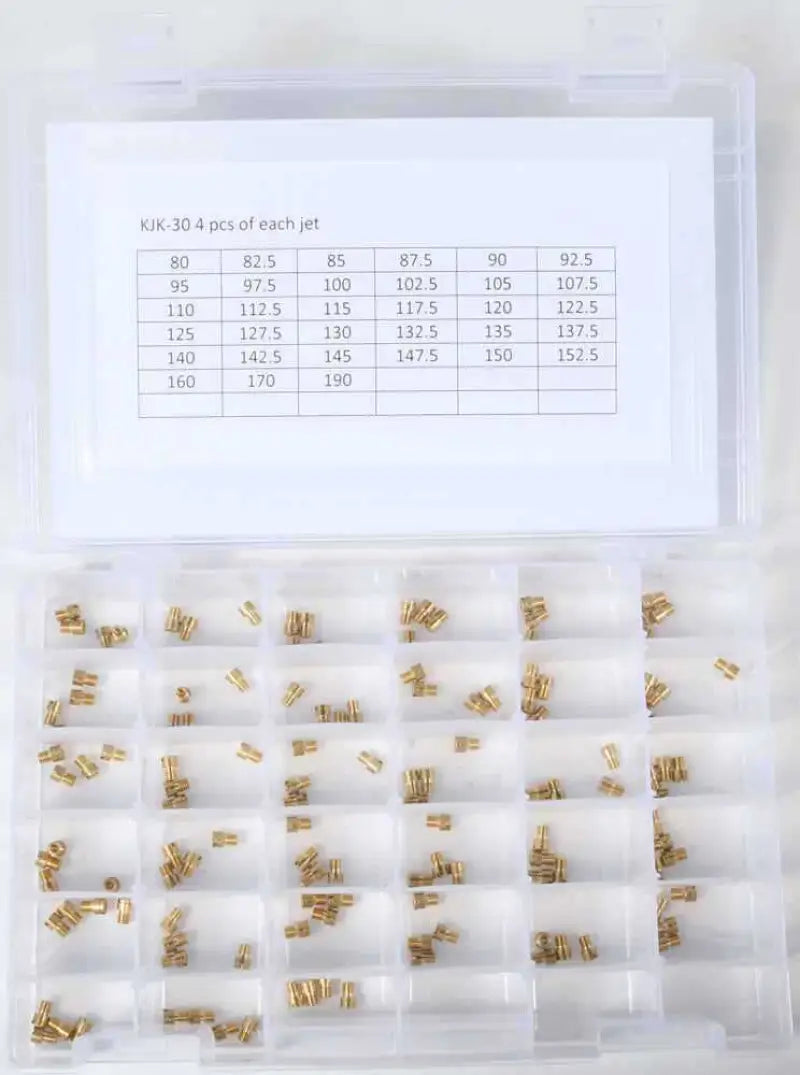 KJK30 Large Round Main Jet Kit 4/Pc Ea. #72.5 152.5