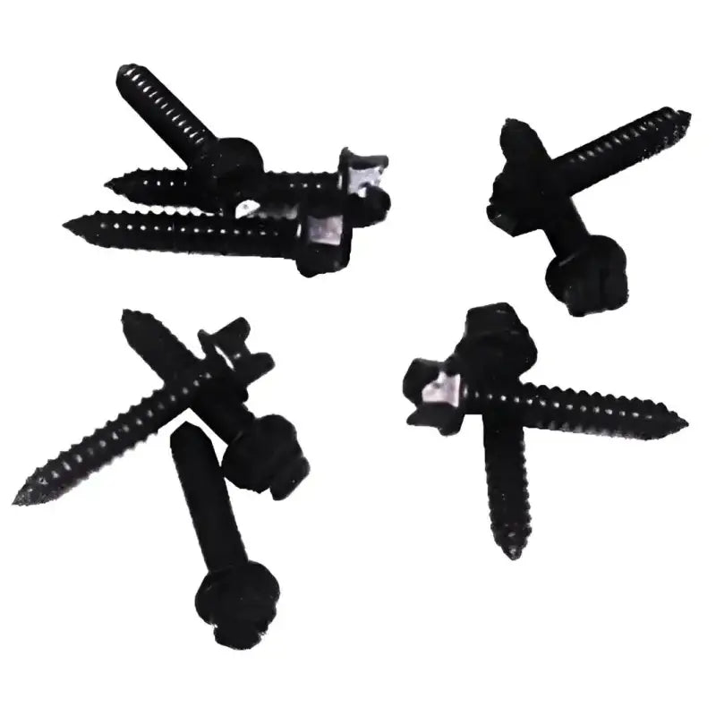 Black self-drilling hex head traction screws KK112-10-1000 with washers