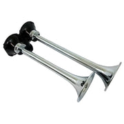 Kleinn Auto 401 Chrome plated spun copper trumpets - Chrome Copper Dual Roof Horn