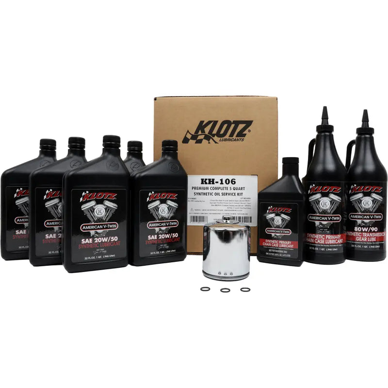 Klotz Premium Complete Synthectic OIL Service KIT 4QT Oil Change Kit KH-106 - Synthetic