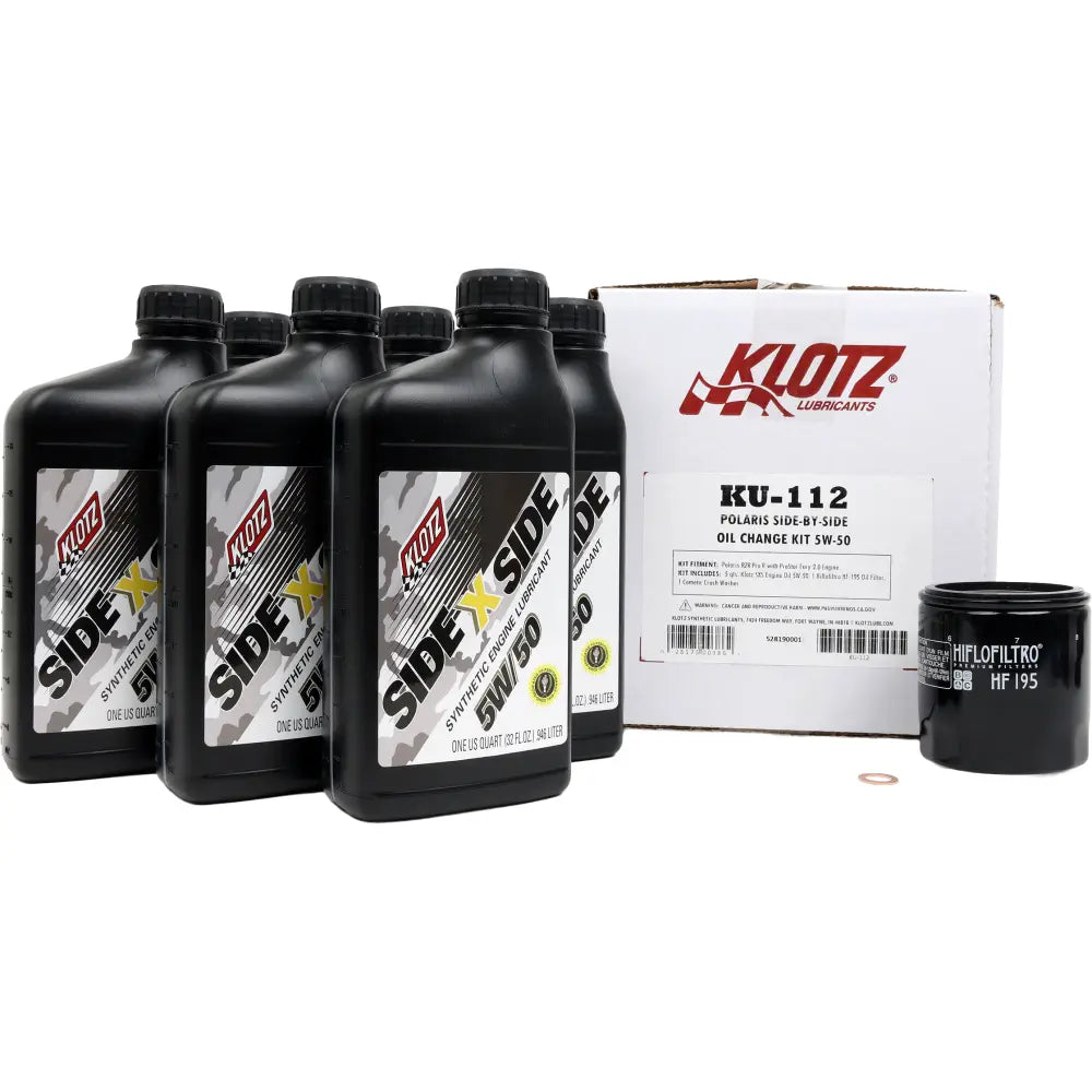 Klotz Side X Side Oil Change Kit Oil Change Kit KU-112 - Sxs 6QT Synthetic