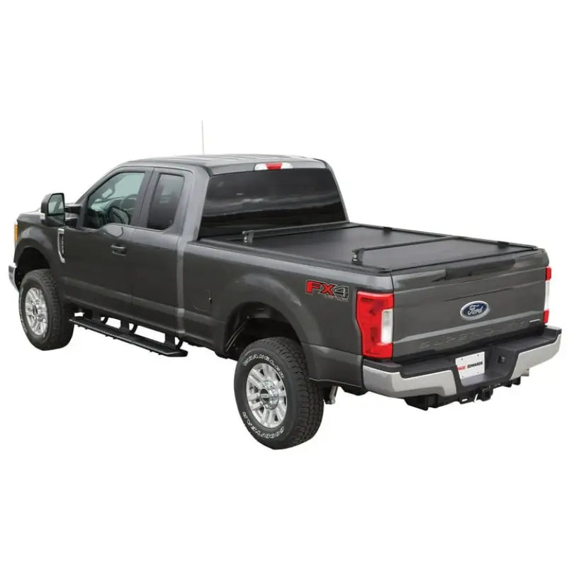 2019 Ford F-350 Super Duty pickup with black exterior and chrome, KMN182 Pace Edwards Ultragroove Metal Kit