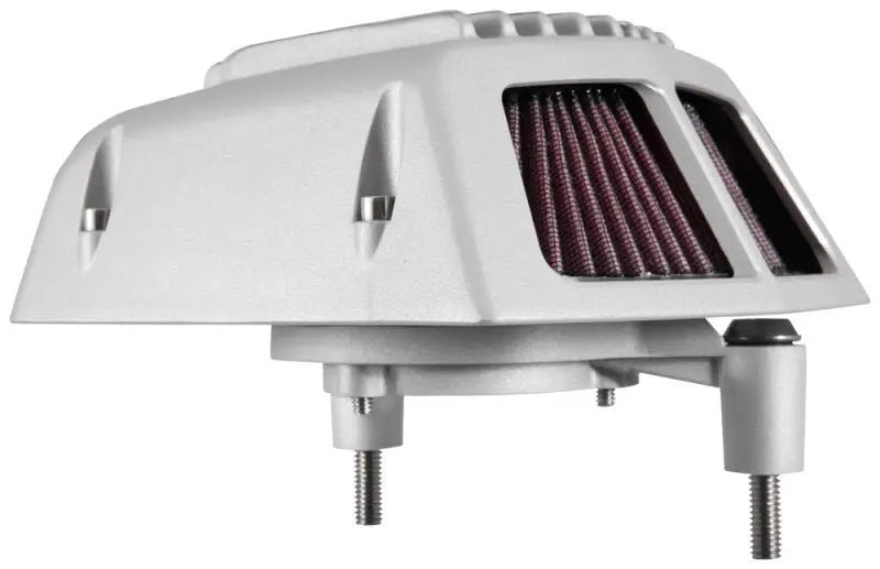White K&N Street Metal air intake with red filter and silver accents