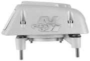 White K&N Street Metal n3m shock absorber mount with silver accents and logo