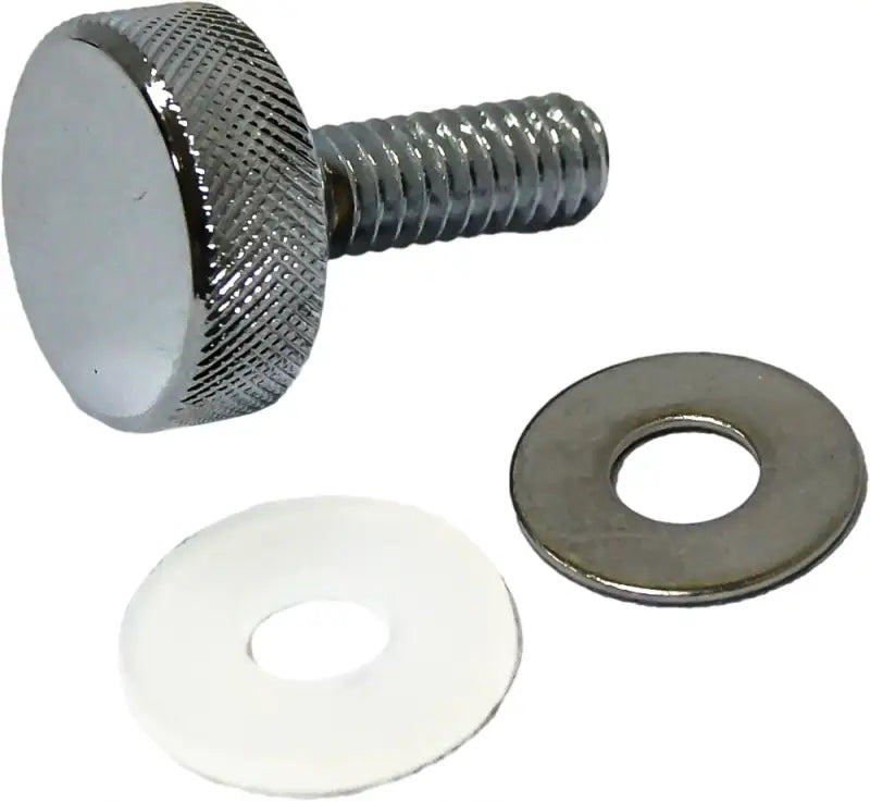HARDDRIVE Knurled Seat Knob 1/4 20 Chrome for Powersports