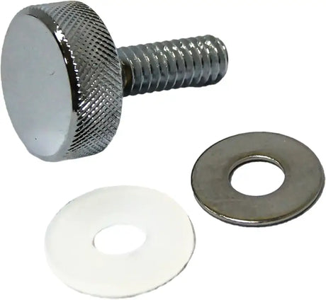 HARDDRIVE Knurled Seat Knob 1/4 20 Chrome for Powersports