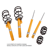 Yellow car suspension kit.