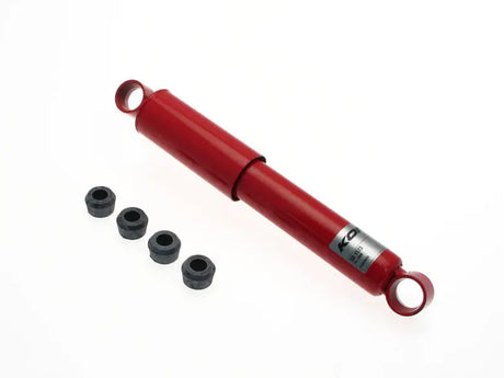 Red shock absorber with bushings.