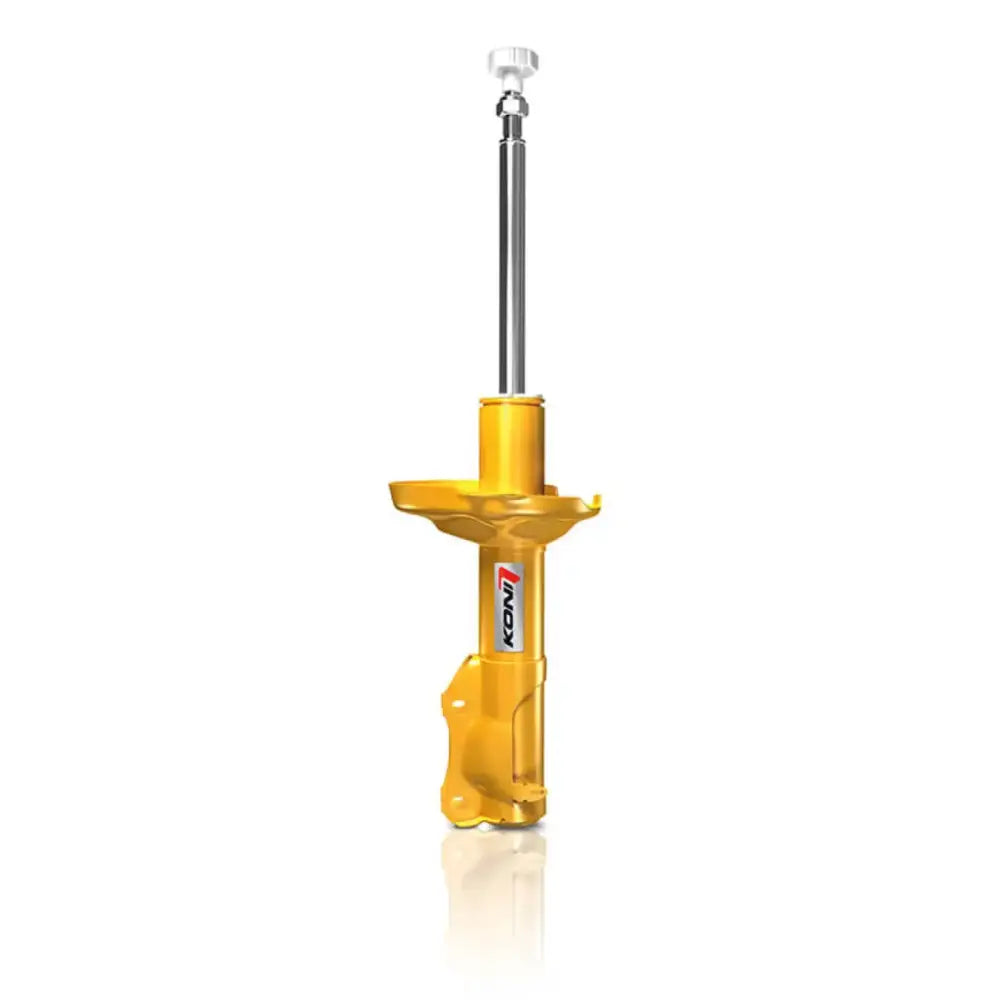 Yellow car shock absorber.