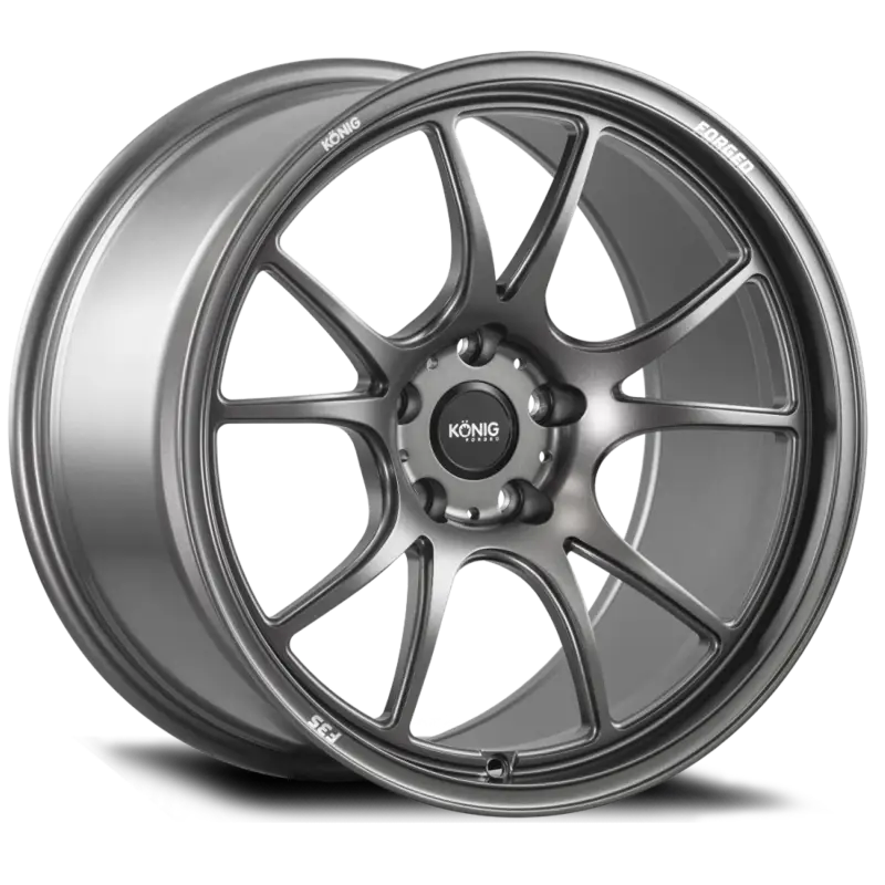Konig Forged F3S 18X10.5 5X114.3 ET25 Satin Charcoal Knurled Bead - Wheels