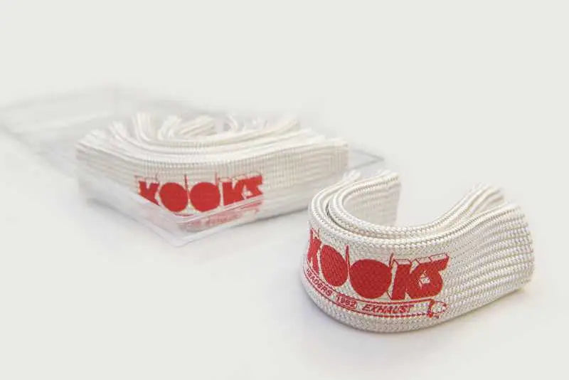 Kooks Headers Kooks Universal Spark Plug Sleeve Set - Natural w/Red Logo (Set of 8)