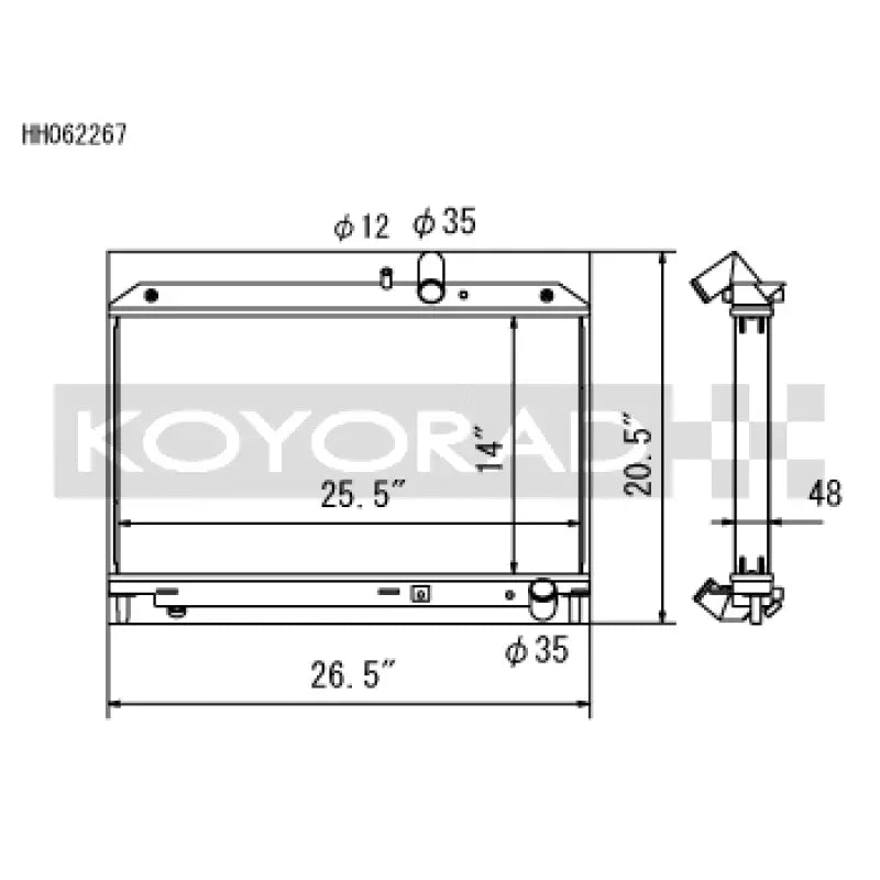 Koyo HH062267 Koyo 09-11 Mazda RX-8 1.3L (MT) Radiator