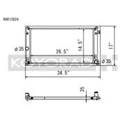 Koyo KH013624 Koyo 2019+ Toyota Corolla Hatchback 6MT and CVT (E210 Chassis) All Aluminum Radiator