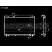 Koyo HH010860N Koyo 96-00 Toyota Chaser JZX100 2.5L Inline 6 Turbo w/ Manual Trans Radiator