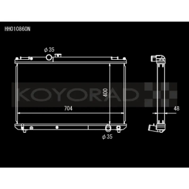 Koyo HH010860N Koyo 96-00 Toyota Chaser JZX100 2.5L Inline 6 Turbo w/ Manual Trans Radiator