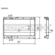 Koyo HH030939 Koyo 97-00 Mitsubishi Evolution 4/5/6 Turbo (MT) Radiator *For use with 03-07 Evo Fan Shroud ONLY*
