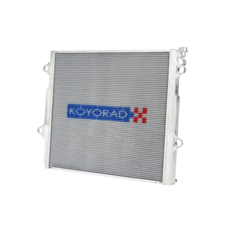Silver aluminum radiator for Toyota 4Runner and Lexus GX470 off-road use