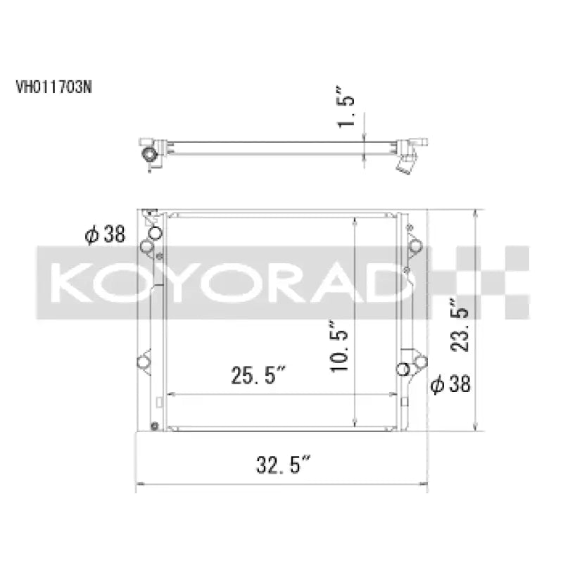 Koyo VH011703N Koyorad 03-09 Toyota 4Runner/Lexus GX470 4.7l Aluminum Radiator - Off-Road Use Only