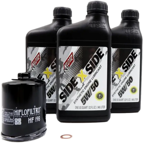 KLOTZ Side X Side Oil Change Kit 5w50 With Oil Filter Polaris