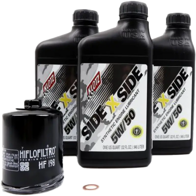 KLOTZ Side X Side Oil Change Kit 5w50 With Oil Filter Polaris