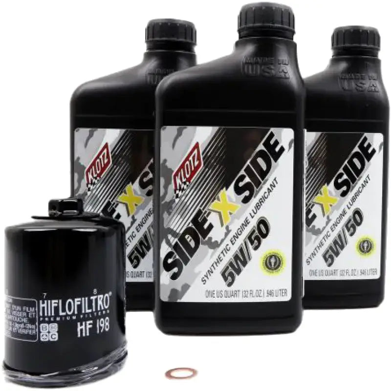 KLOTZ Side X Side Oil Change Kit 5w50 With Oil Filter Polaris