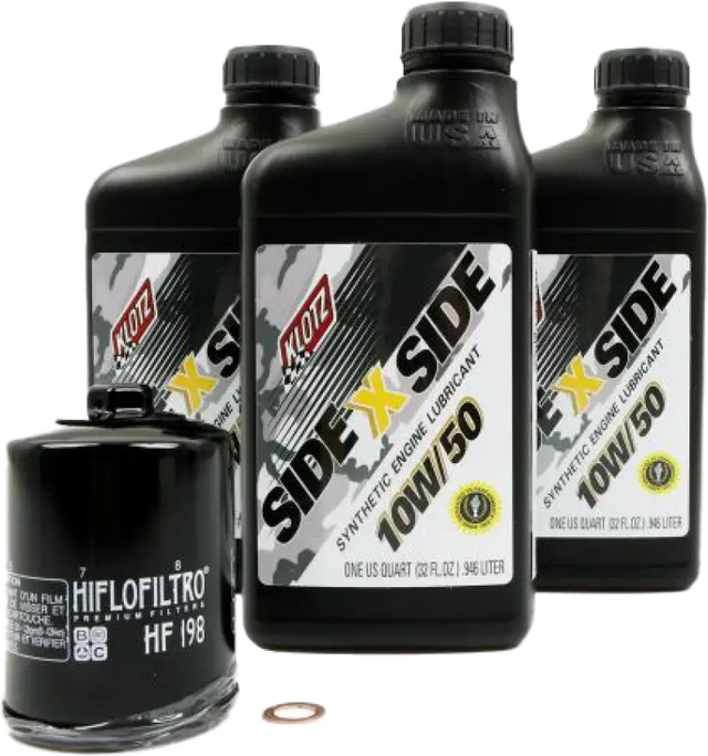 KLOTZ Side X Side Oil Change Kit 10w50 With Oil Filter Polaris