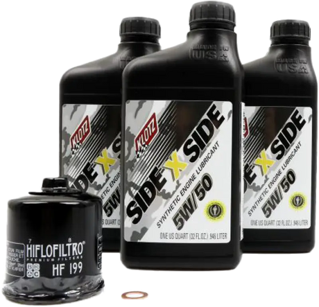 KLOTZ Side X Side Oil Change Kit 5w50 With Oil Filter Polaris