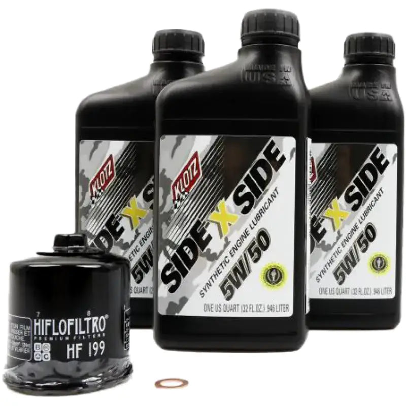 KLOTZ Side X Side Oil Change Kit 5w50 With Oil Filter Polaris
