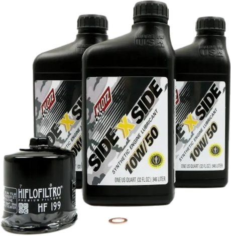 KLOTZ Side X Side Oil Change Kit 10w50 With Oil Filter Polaris