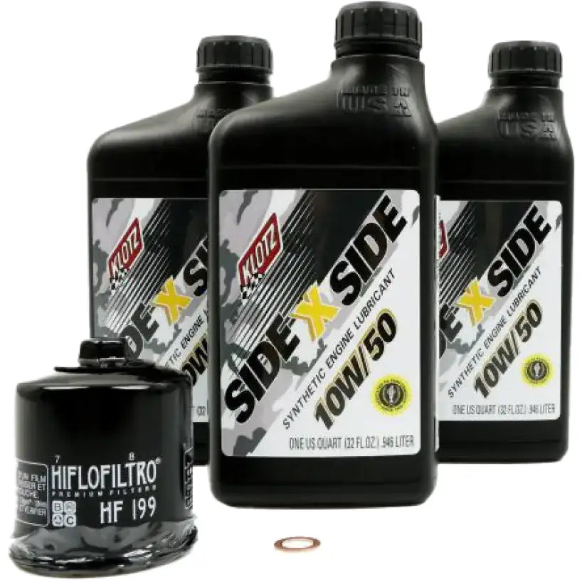 KLOTZ Side X Side Oil Change Kit 10w50 With Oil Filter Polaris