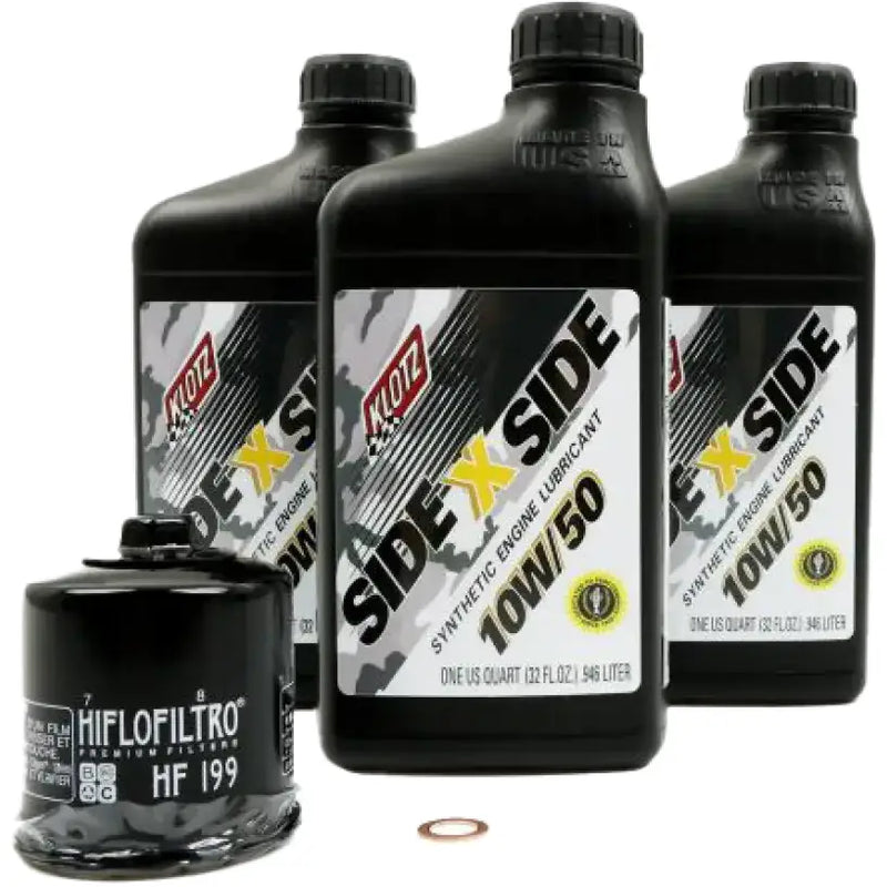 KLOTZ Side X Side Oil Change Kit 10w50 With Oil Filter Polaris