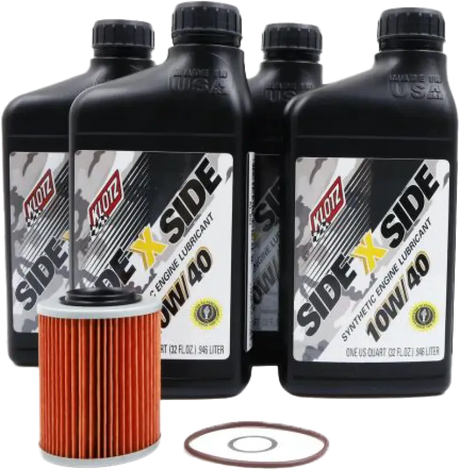 KLOTZ Side X Side Oil Change Kit 10w40 With Oil Filter Can Am
