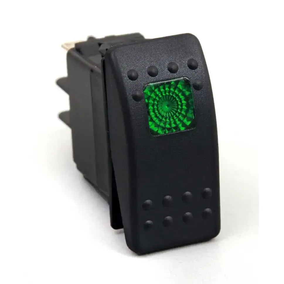 Daystar KU80012 Daystar Rocker Switch Green Light 20 AMP Single Pole