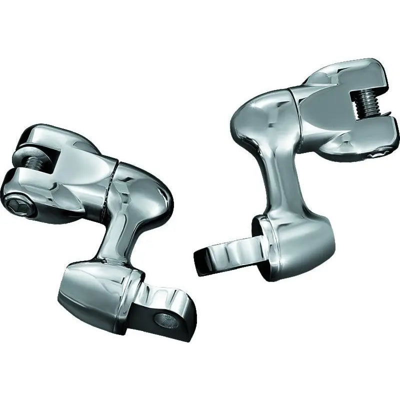 Kuryakyn 4556 Kuryakyn 2in Adjustable Lockable Offsets With Male Mount Adapter Chrome - 4556