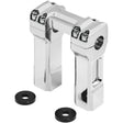 Chrome motorcycle handlebar risers for billet handlebar risers by Kuryakyn 6133