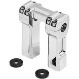 Chrome motorcycle handlebar risers for billet handlebar risers by Kuryakyn 6133