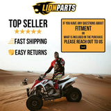 ATV rider in the desert with Kuryakyn 8inch Billet Handlebar Risers Chrome
